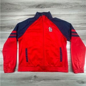 G-III Sports St Louis Cardinals MLB Track Jacket Mens XL Red Navy Full Zip